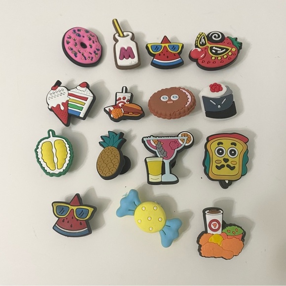 Croc Charm Lot of 15 Food Charms Donut Pineapple Ice Cream - Picture 11 of 12